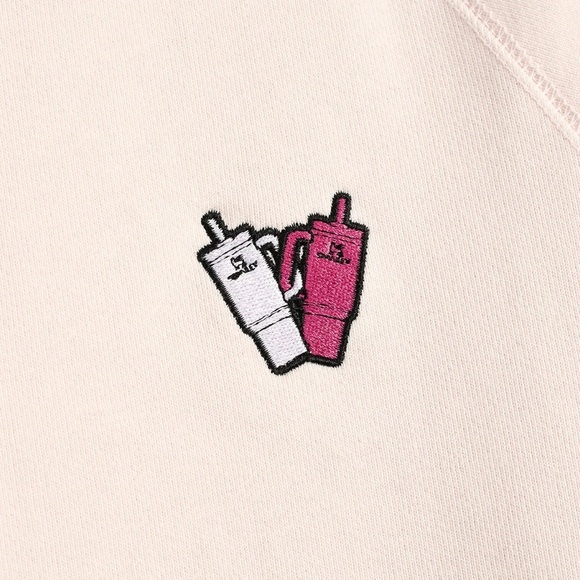 Stanley The Quencher Love Embroidered Sweatshirt Rose Quartz- Still Full Price - Picture 3 of 12